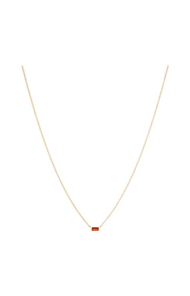 Collier - Orange - Laiton doré 1 micron