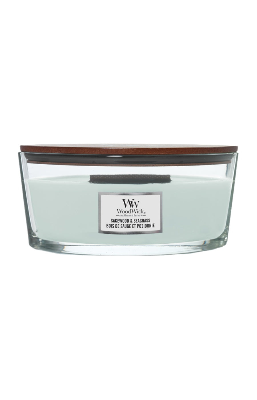 Bougie ellipse - Bois de sauge & Posidonie - 453 g