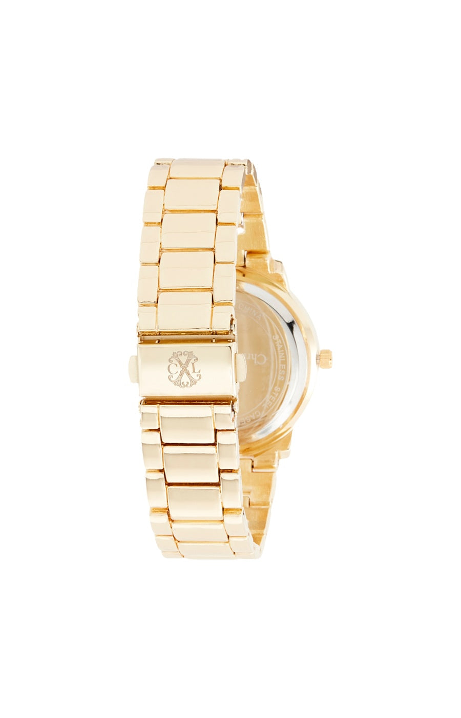 Montre à quartz en acier - Doré & blanc nacré