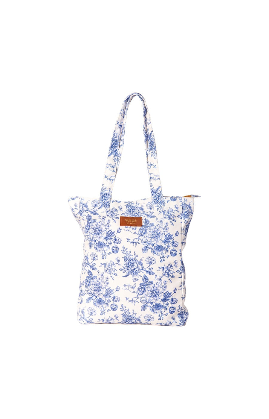 Tote bag en toile recyclée - Toile de Jouy-Bleu