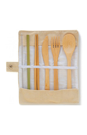 Set de couverts en bambou - 6 ustensiles