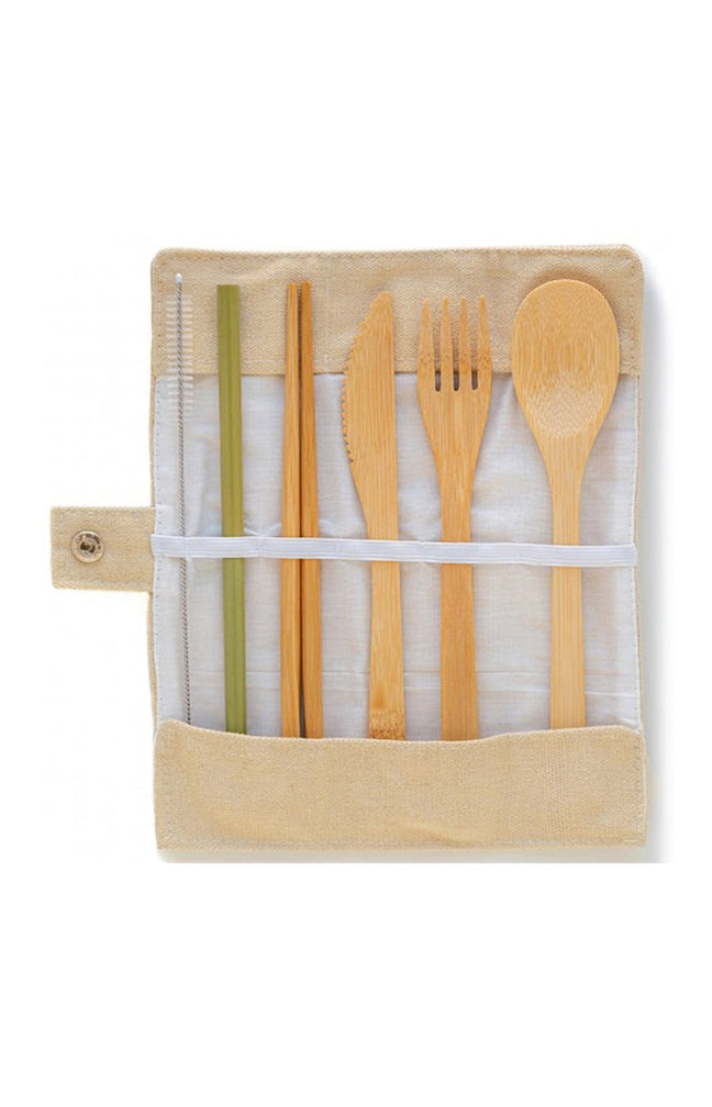 Set de couverts en bambou - 6 ustensiles