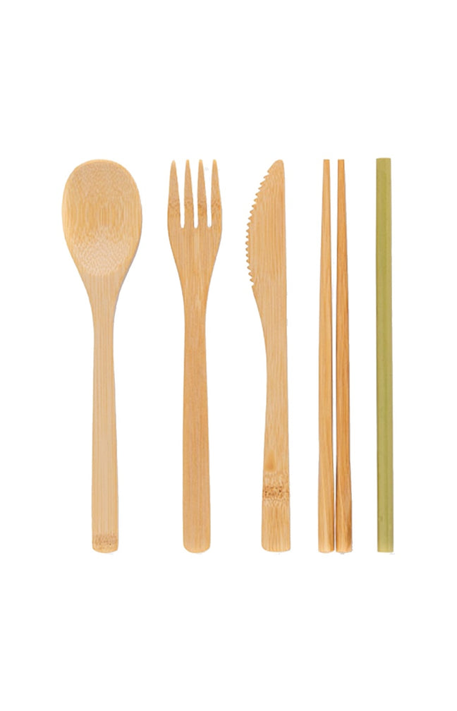 Set de couverts en bambou - 6 ustensiles