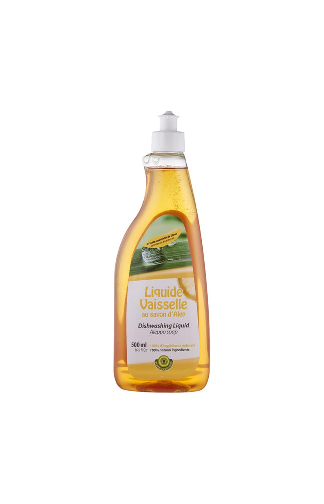 Liquide vaisselle au savon d'Alep - Huile essentielle de citron - 500 ml