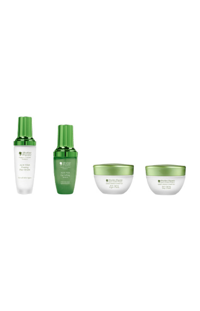 Routine raffermissante & lissant bio - Aloe vera & acide hyaluronique - Visage - 4 produits