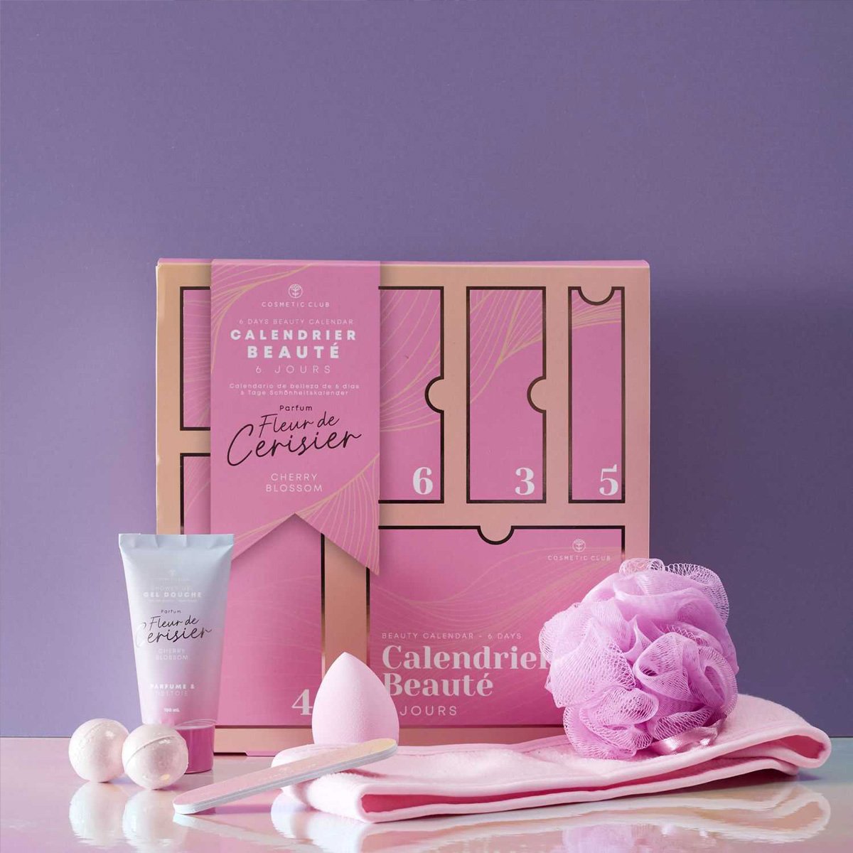 Calendrier beauté - Fleur de cerisier - Rose - 6 Jours