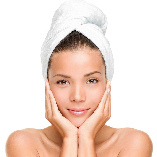 Serviette absorbante - Fibre de bambou - Cheveux - Blanc