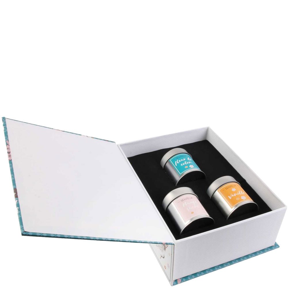 Coffret bougies parfumées - Métal - 3 bougies - 10h