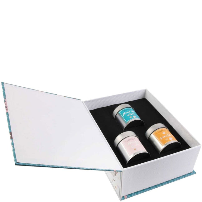 Coffret bougies parfumées - Métal - 3 bougies - 10h