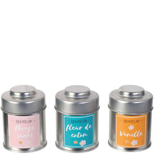 Coffret bougies parfumées - Métal - 3 bougies - 10h