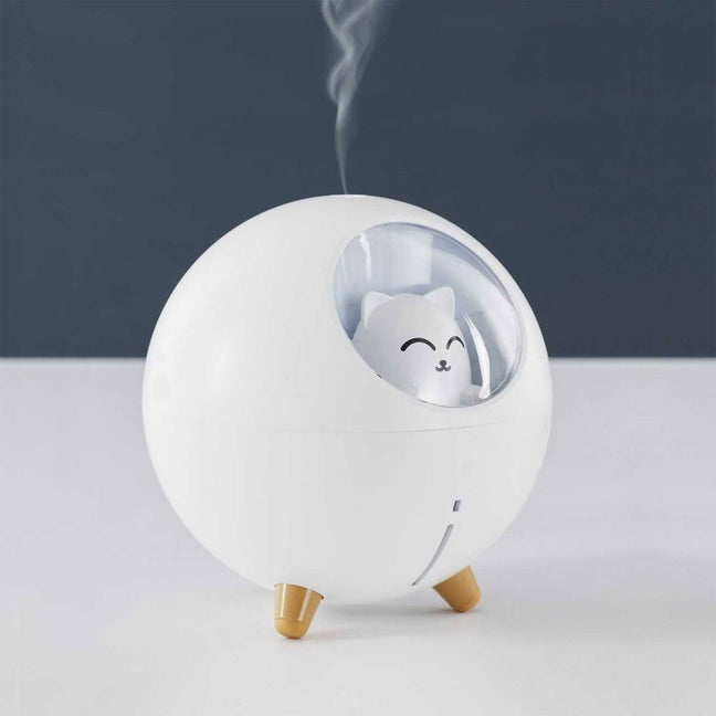 Diffuseur de parfum d'ambiance chat - Blanc