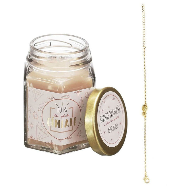 Bougie parfumée - Bijou & message surprises - 6h (senteur aléatoire)