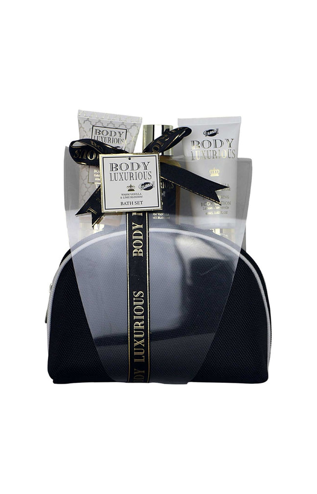 Trousse de bain - Body Luxurious Black - Vanille & tilleul - Corps - 3 produits