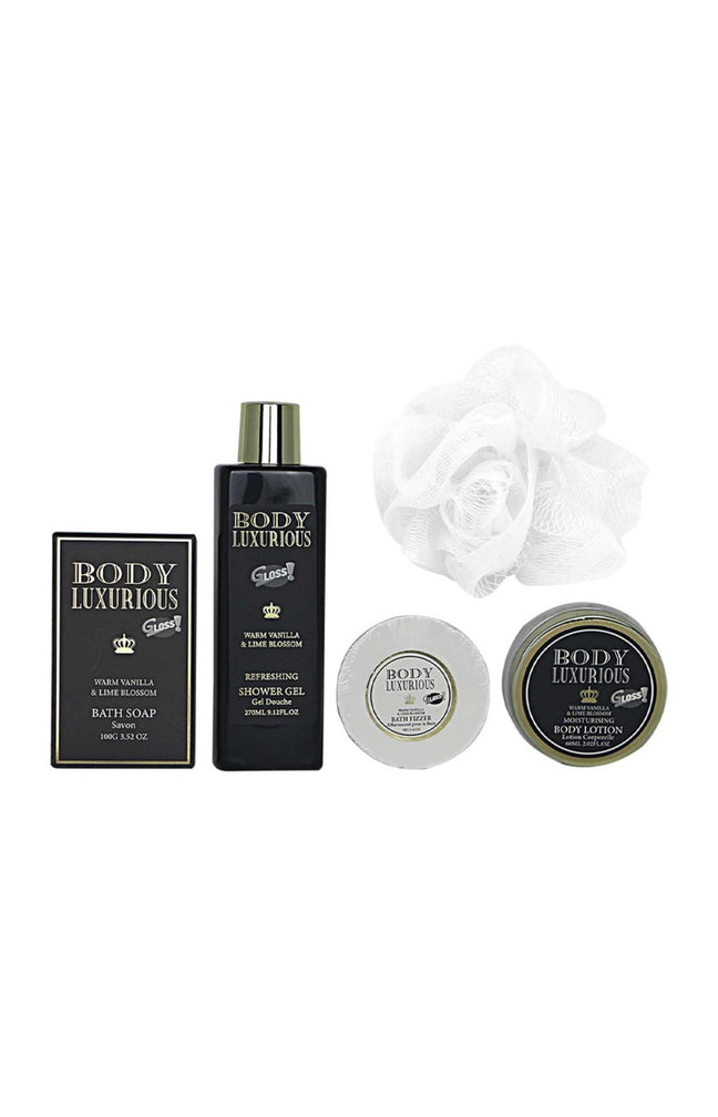 Coffret de bain évasion - Body Luxurious Black - Vanille & tilleul - Corps - 5 produits