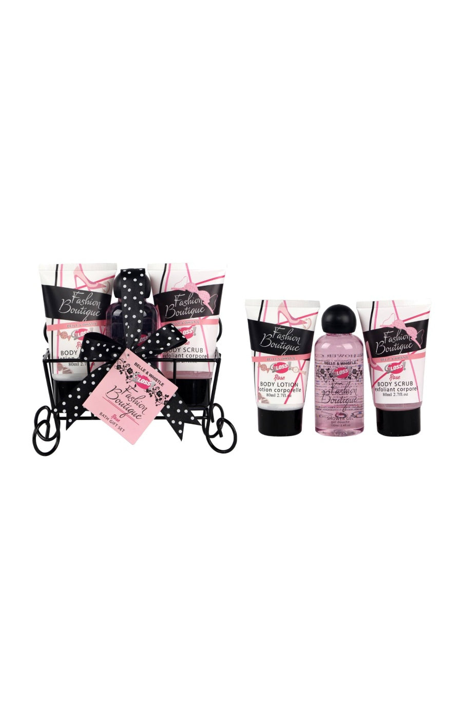 Coffret soin du corps - Fashion boutique - Rose - 3 produits
