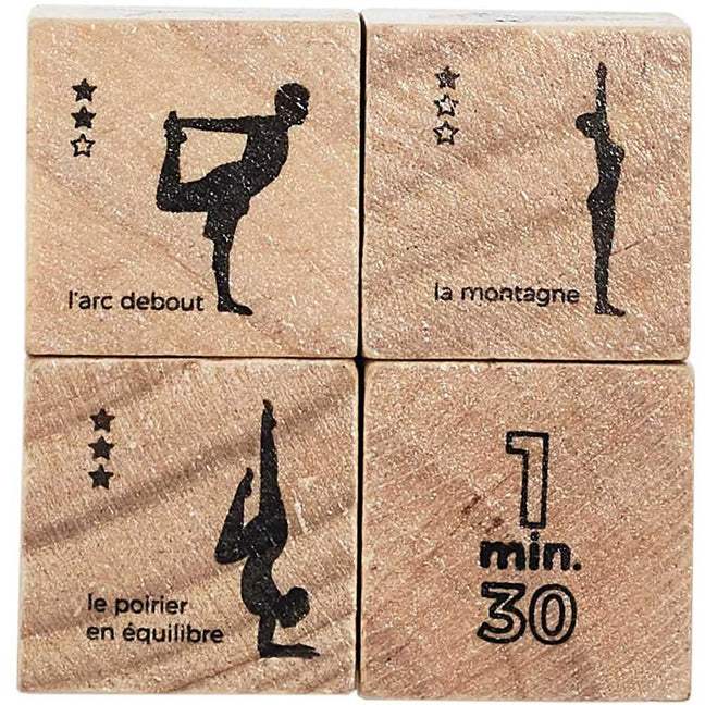 Dès de yoga & fitness - 4 unités