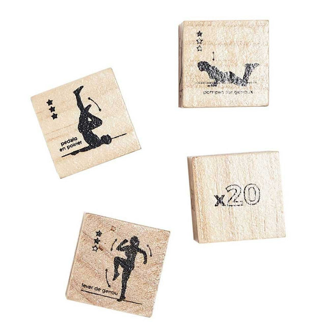 Dès de yoga & fitness - 4 unités