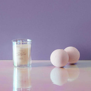 Coffret bougie & bombe de bain - Fleur de cerisier - 3 produits