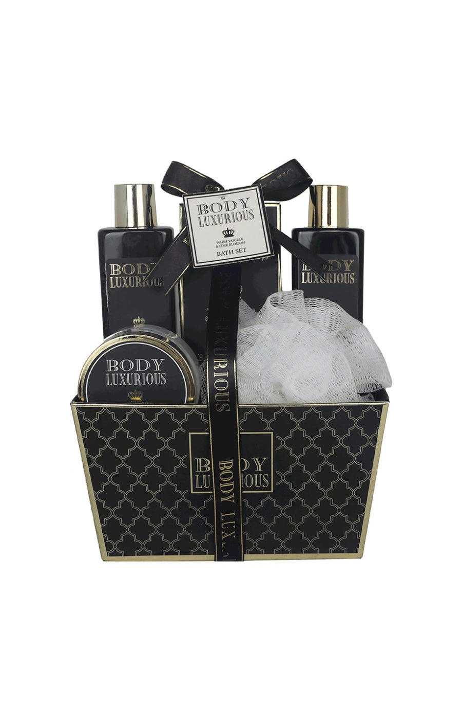 Coffret bain - Body Luxurious Black - Vanille & tilleul - Corps - 5 produits