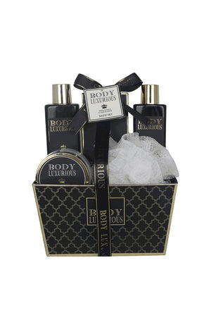 Coffret bain - Body Luxurious Black - Vanille & tilleul - Corps - 5 produits