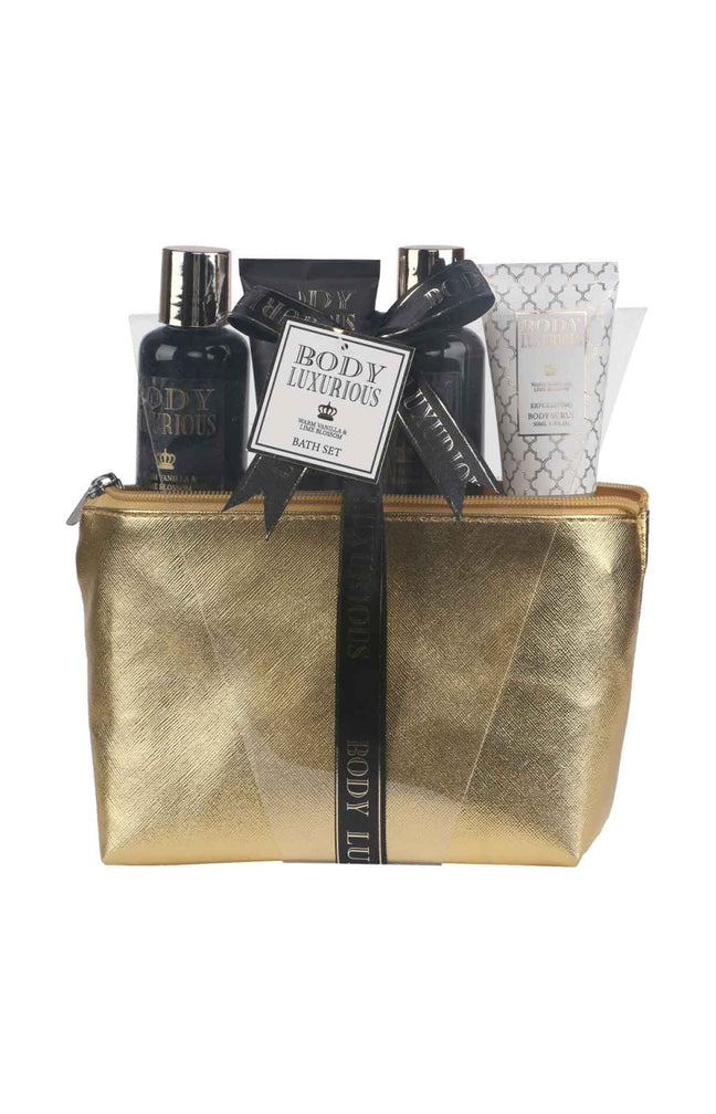 Trousse de bain dorée - Body Luxurious Gold - 4 produits