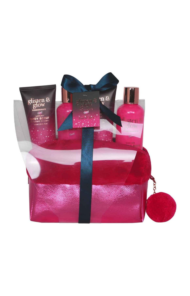 Trousse de bain - Glisten & Glow Pink - 4 produits