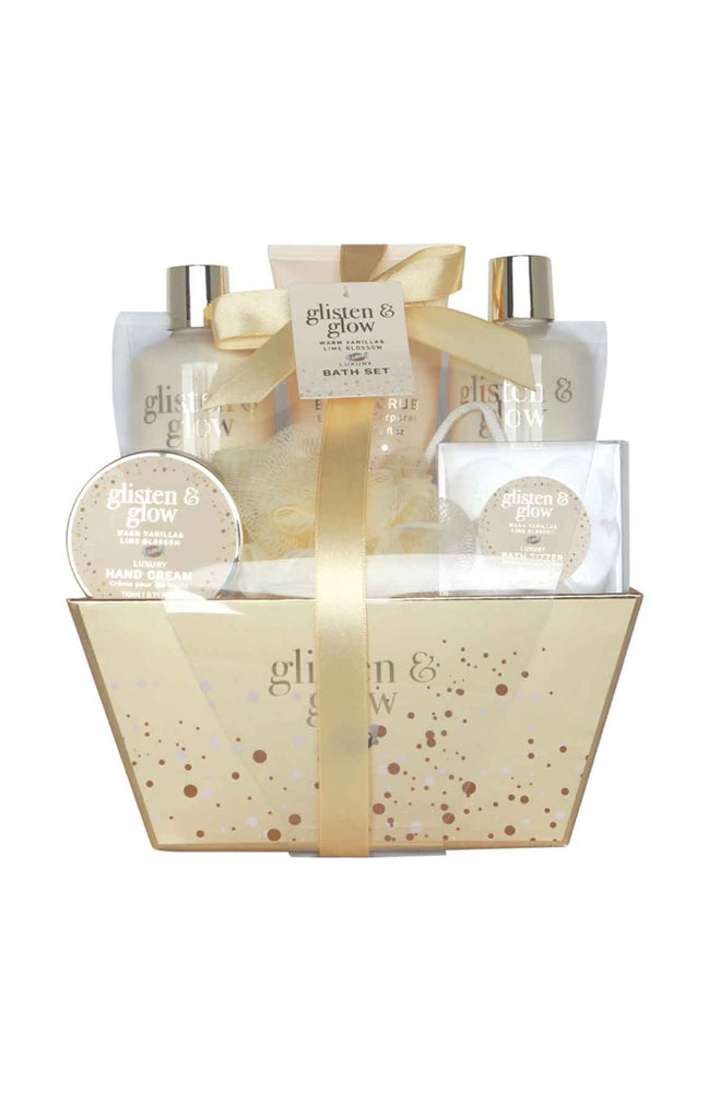 Corbeille de bain - Glisten & Glow Gold - 4 produits