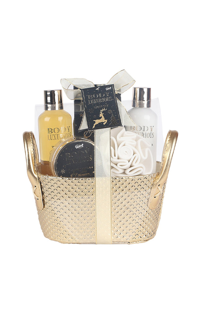 Panière de bain - Body Luxurious Gold - 5 produits
