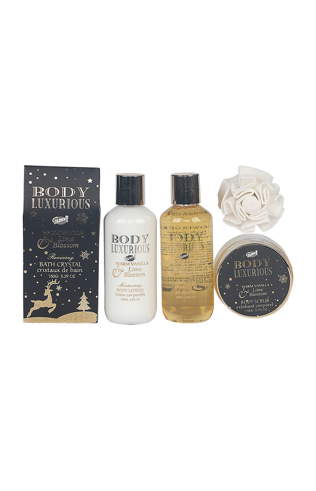 Panière de bain - Body Luxurious Gold - 5 produits