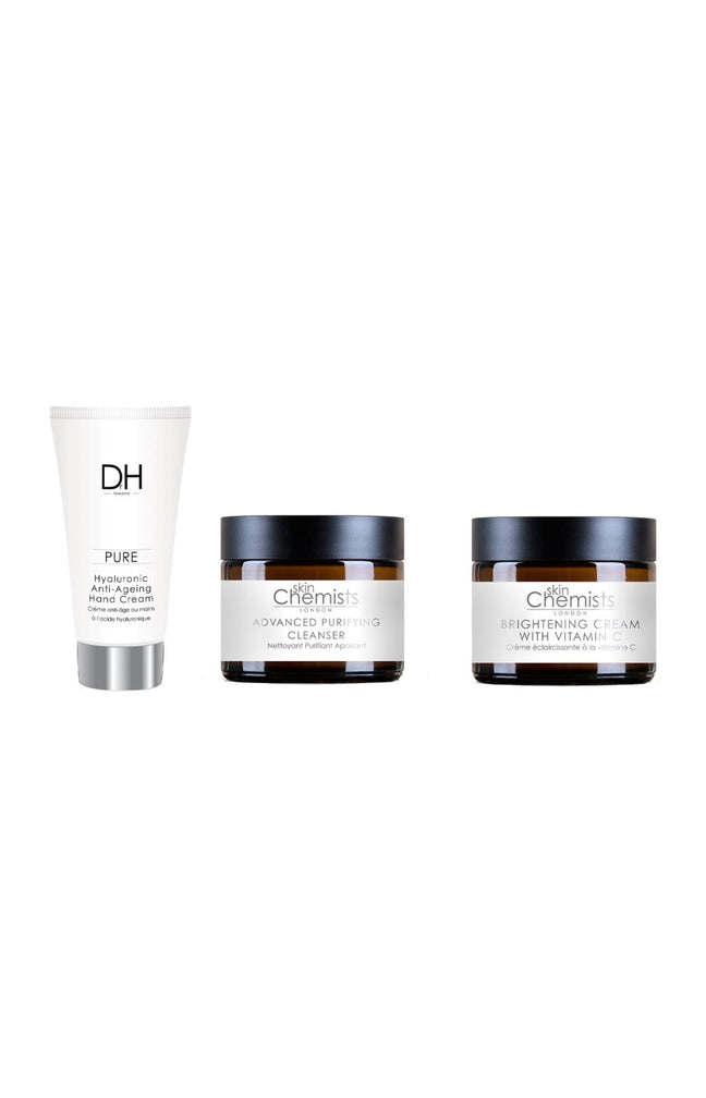 Routine hydratant - Acide hyaluronique & vitamine C - Visage & mains - 3 produits