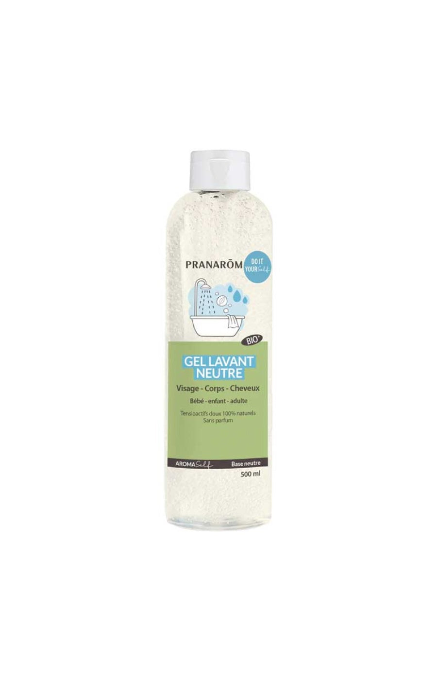 Gel lavant neutre bio - Corps & cheveux - Adultes & enfants - 500 ml