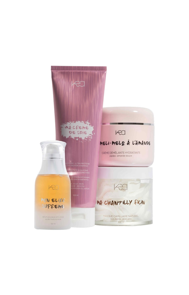 Routine pousse des cheveux - 4 produits