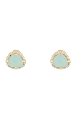 Boucles d'oreilles Sahoura - Laiton doré & amazonite verte
