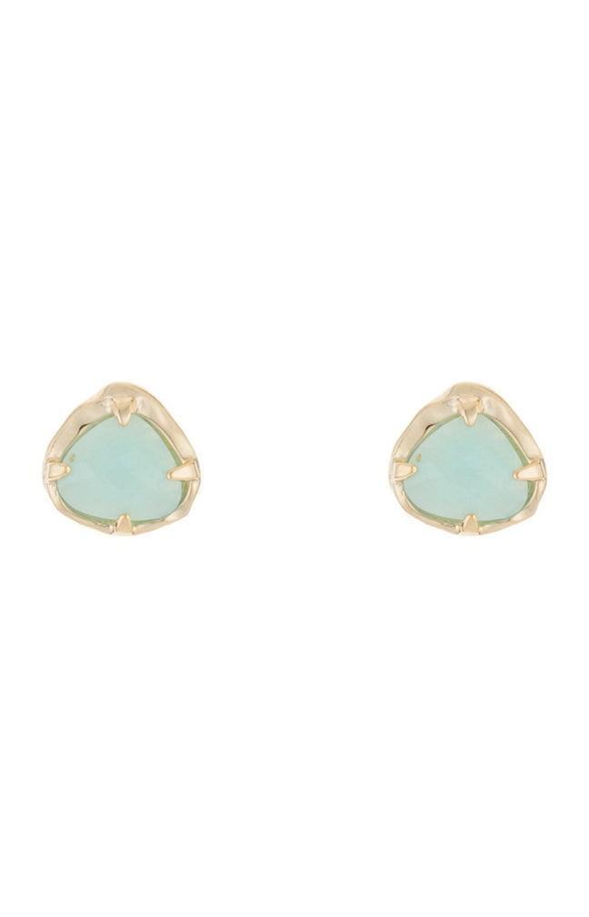 Boucles d'oreilles Sahoura - Laiton doré & amazonite verte