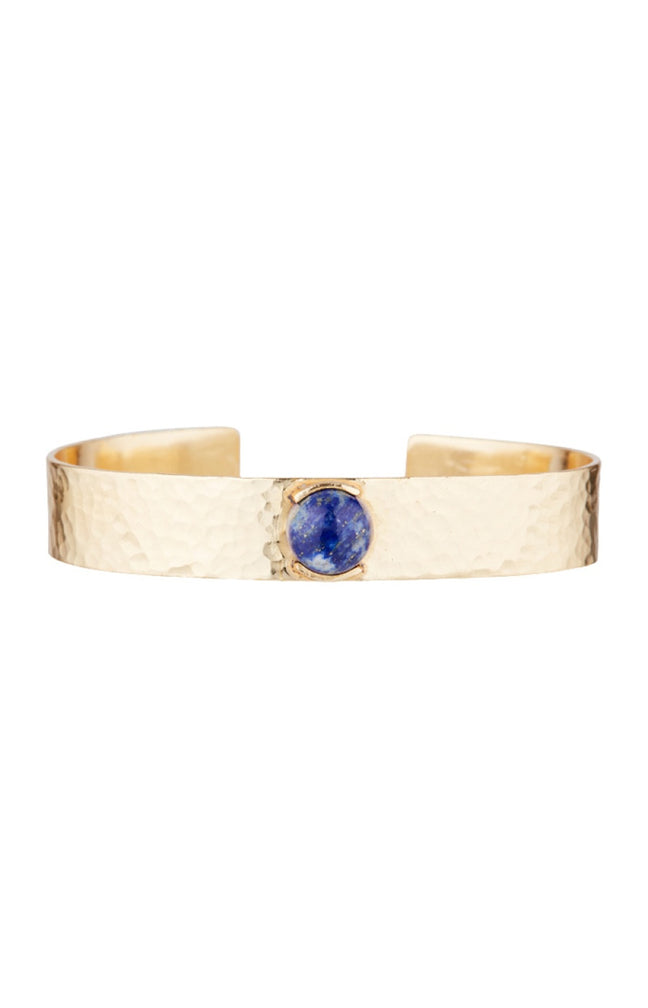 Bracelet Caroline - Laiton doré & lapis bleue