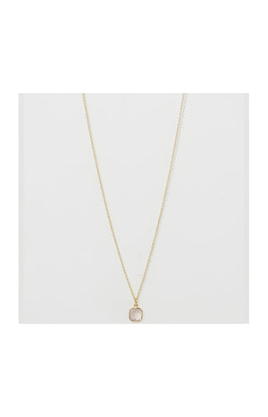 Collier Laurelene - Laiton doré & quartz