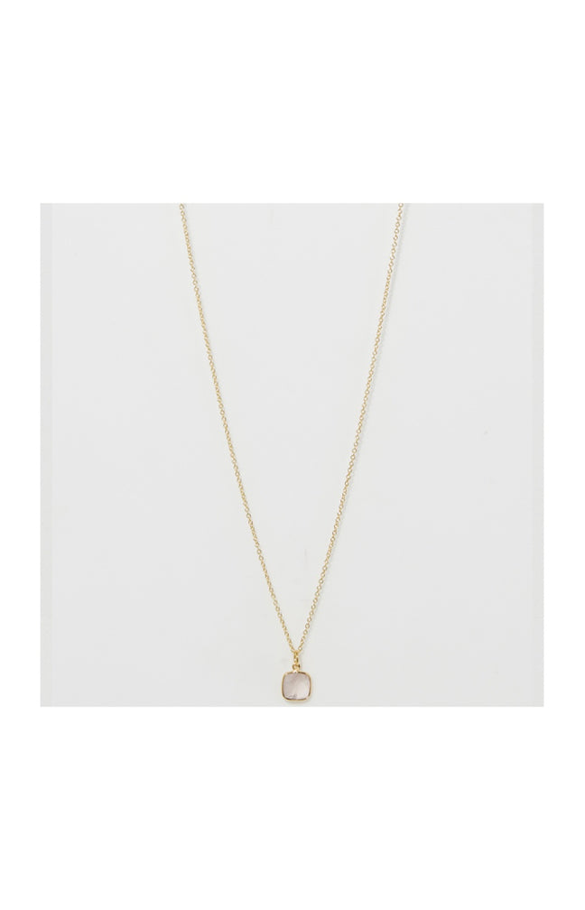 Collier Laurelene - Laiton doré & quartz