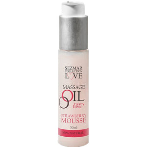 Huile de massage 100% naturelle - Mousse de fraise - 50 ml