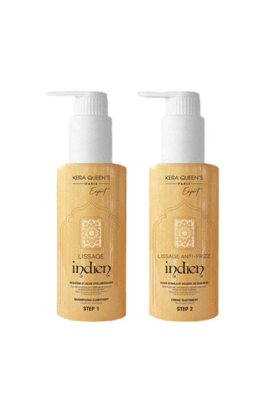 Kit lissage indien - Shampoing clarifiant & crème lissante - 2 x 150 ml