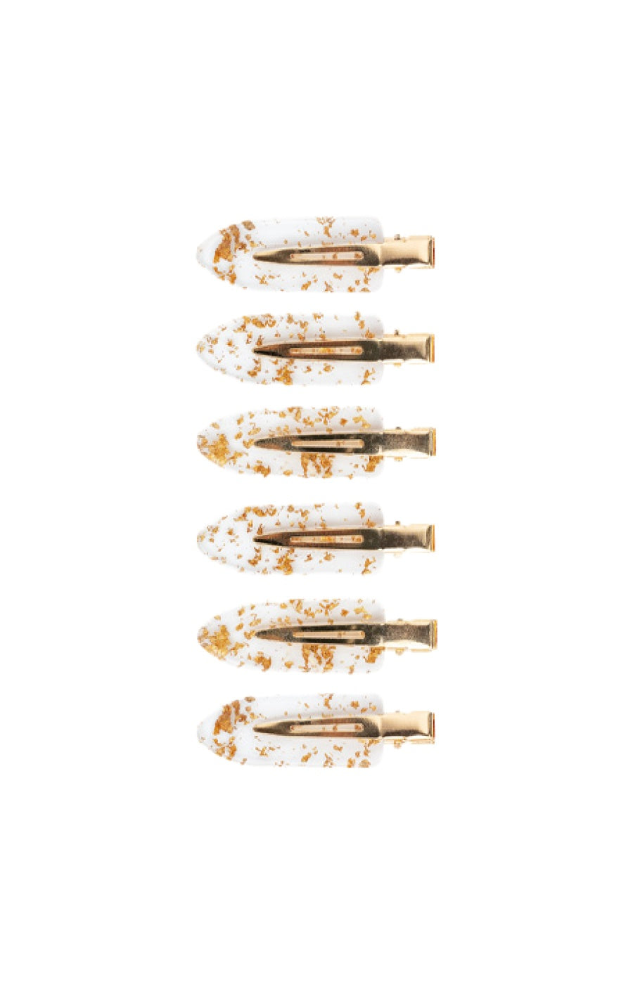 Lot de 6 pinces à cheveux - No Crease - Gold Flake