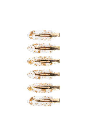 Lot de 6 pinces à cheveux - No Crease - Gold Flake
