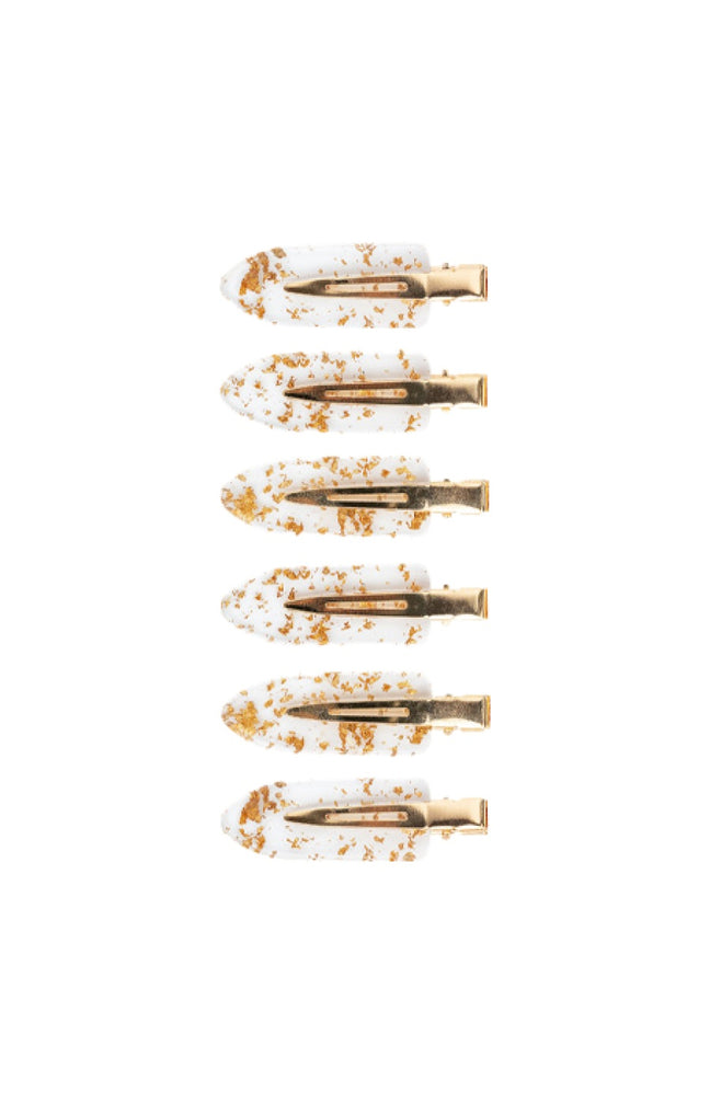 Lot de 6 pinces à cheveux - No Crease - Gold Flake