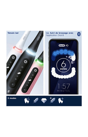 Brosse à dent électrique connectée Bluetooth - iO 5N Bad Elect - Rose