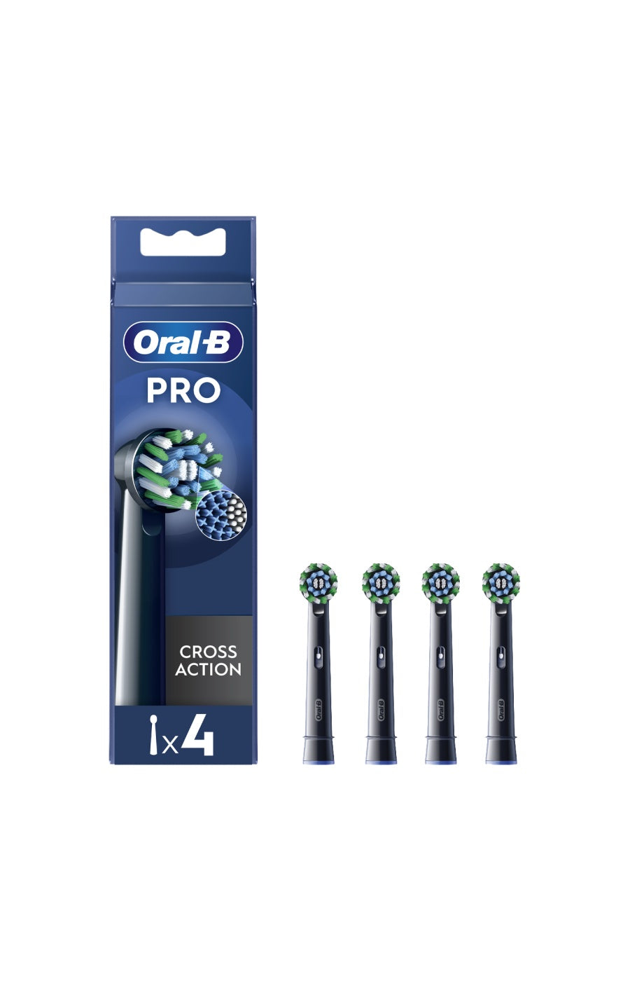 Lot de 4 brossettes de rechange - Cross Action - Noir