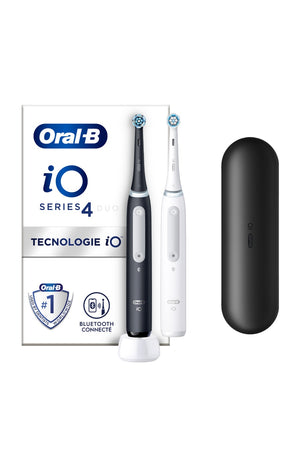 Brosse à dent électrique connectée Bluetooth - iO4 Duo Matt - Blanc & noir