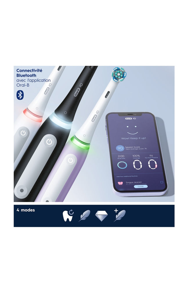 Brosse à dent électrique connectée Bluetooth - iO4 Duo Matt - Blanc & noir