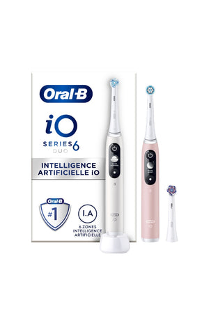 Coffret duo - Brosses à dents électriques - IO6 Series -  Blanc & rose