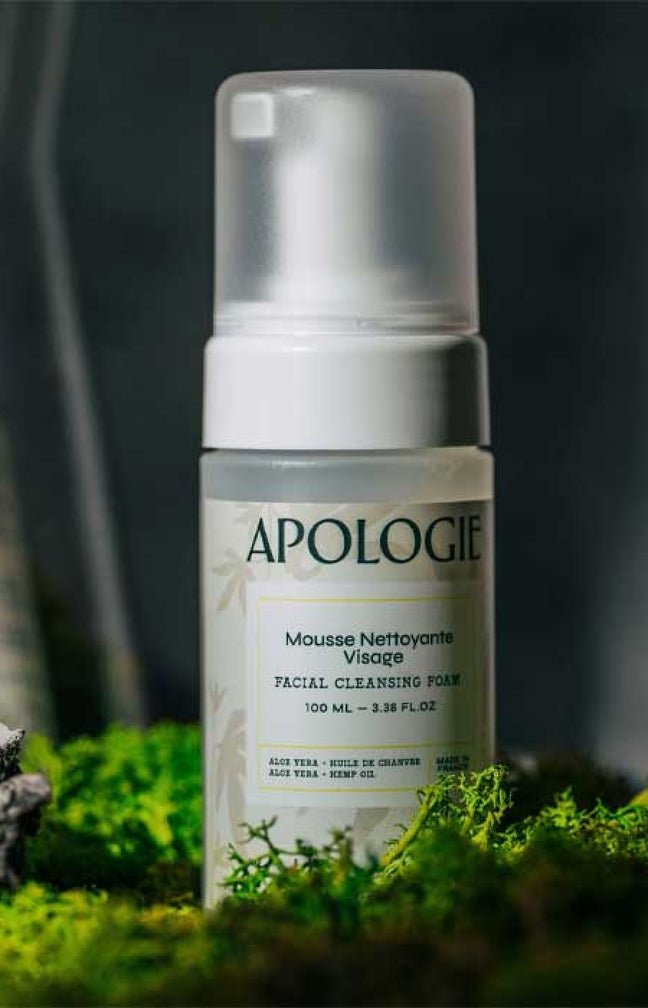 Mousse nettoyante & démaquillante - Aloe vera & huile de chanvre - Visage - 100 ml