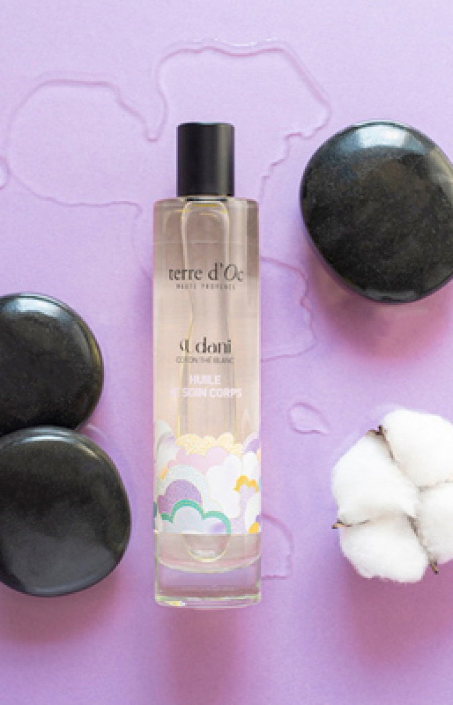 Huile hydratante bio - Udani - Coton & thé blanc - 100 ml