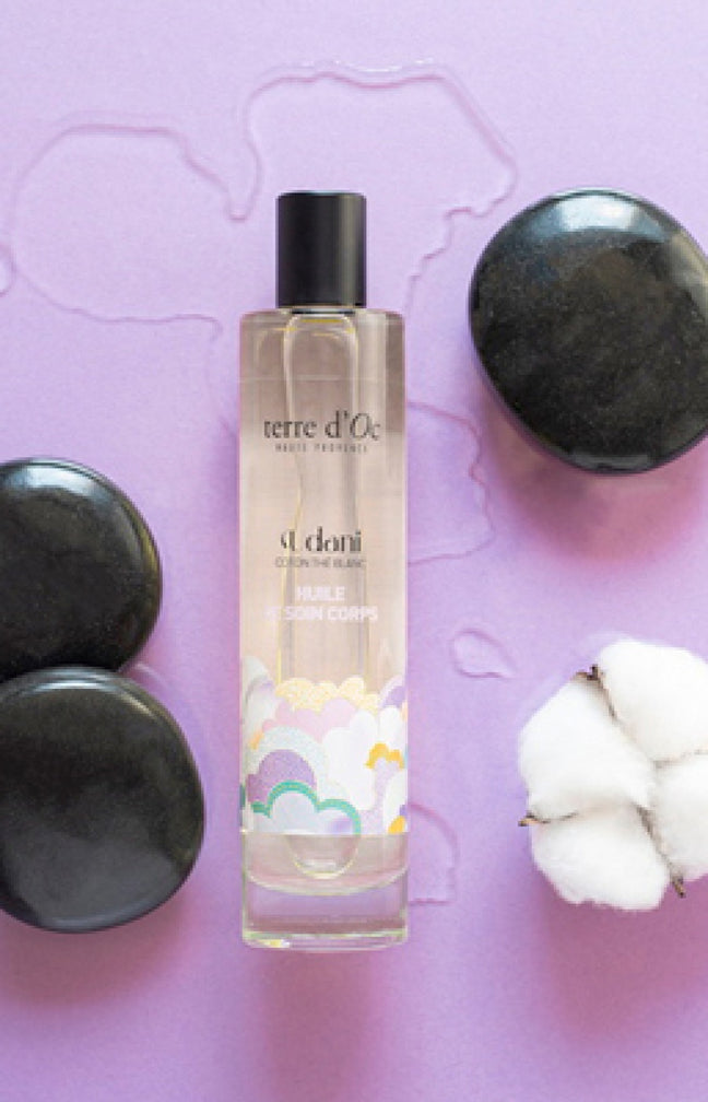 Huile hydratante bio - Udani - Coton & thé blanc - 100 ml